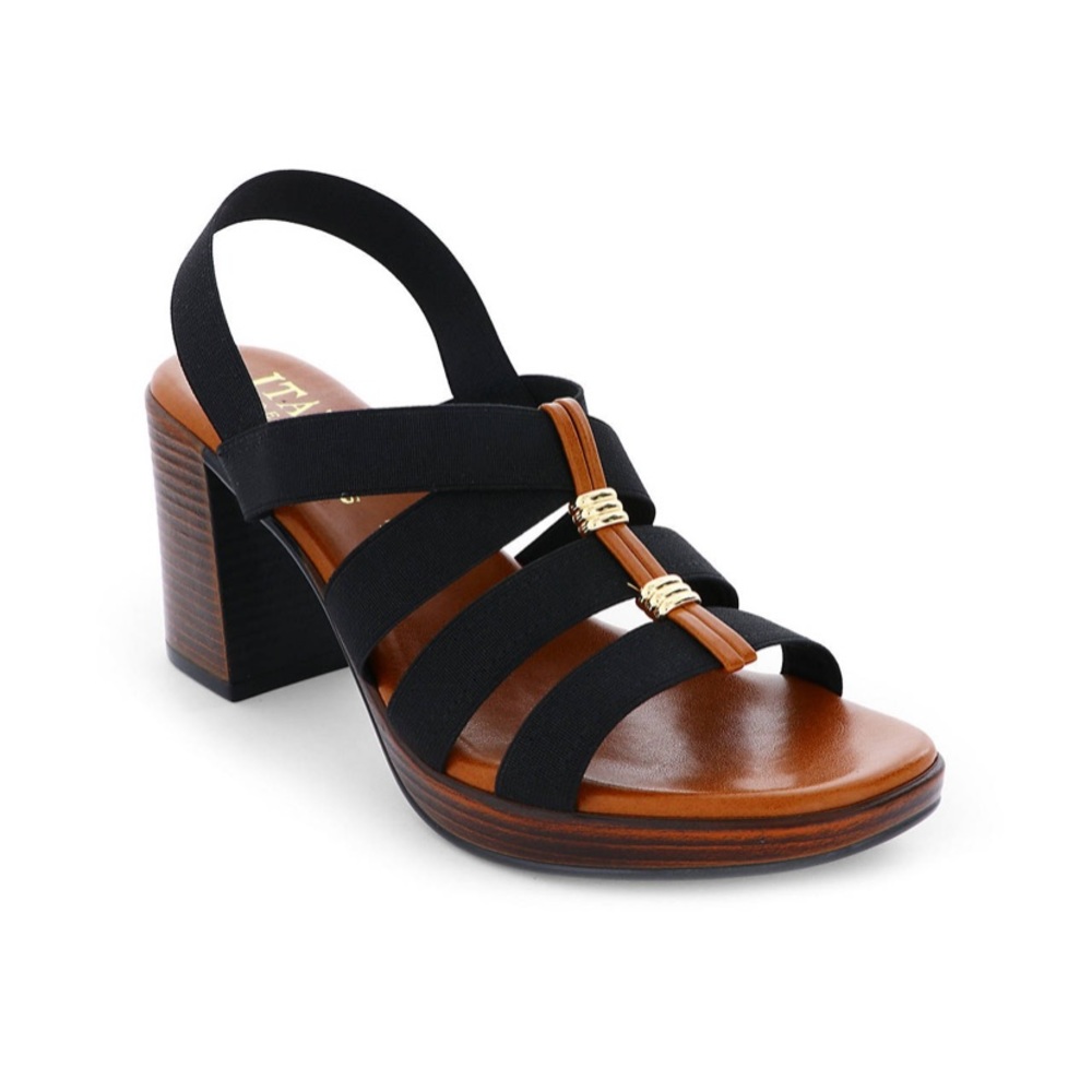 Black & cognac Comfort/dressy sandal